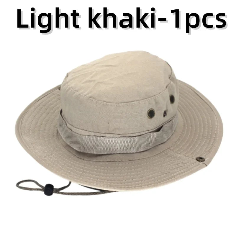 Men & Women Sun Hat Camouflage Cap Outdoor Sports Sun Bucket Cap 60cm