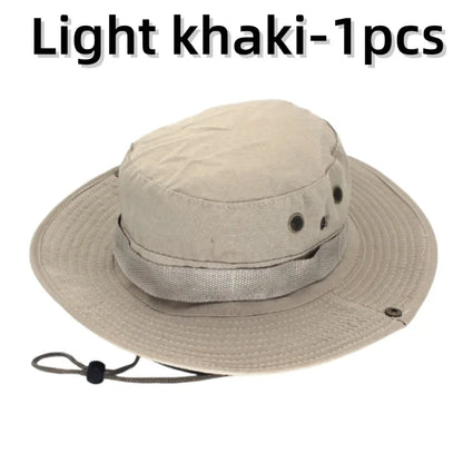 Men & Women Sun Hat Camouflage Cap Outdoor Sports Sun Bucket Cap 60cm