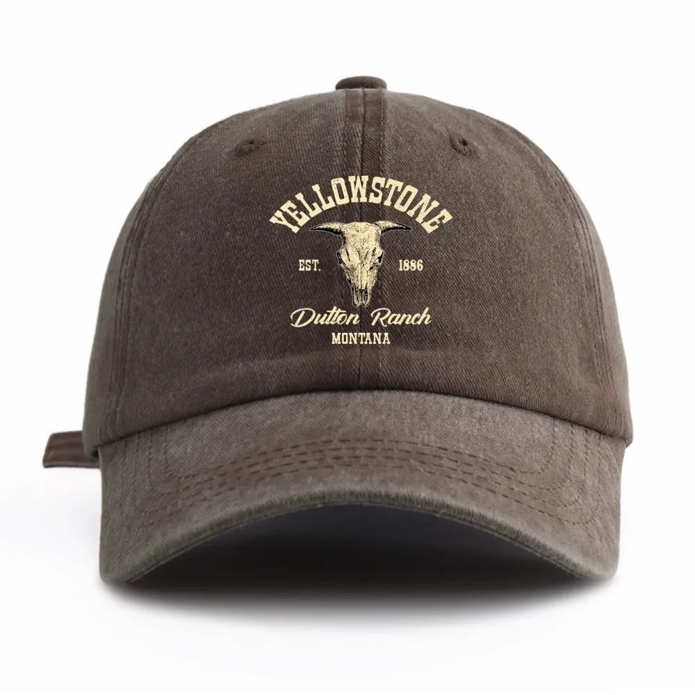 Vintage Bull Skull Western Cowboy Baseball Hats