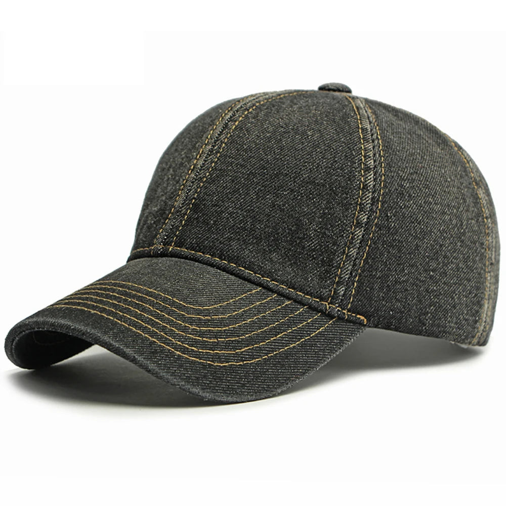 Spring Summer Denim Caps For Men Women 6 Panels Snapback Cap
