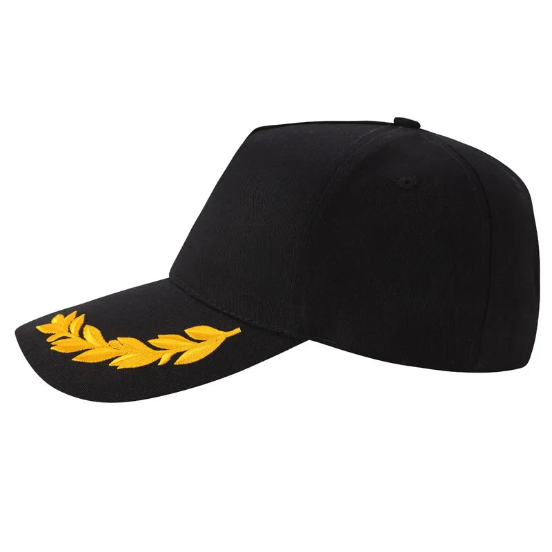Customized Logo Printed Men Baseball Cap Casual Cap Wheat Ear Solid Color Snap Cap Sports Cap