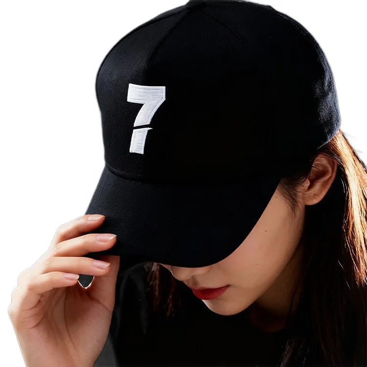 Unisex 7 Embroidered Baseball Cap Korean Style Summer