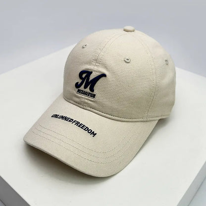 Soft Top American Letter Embroidered Baseball Cap