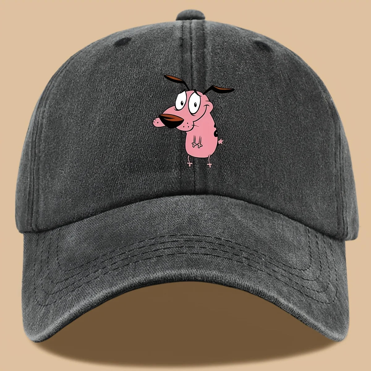 1pc Women's Cute Puppy Printed Baseball Cap with Curved Brim for Outdoor Shading Gift