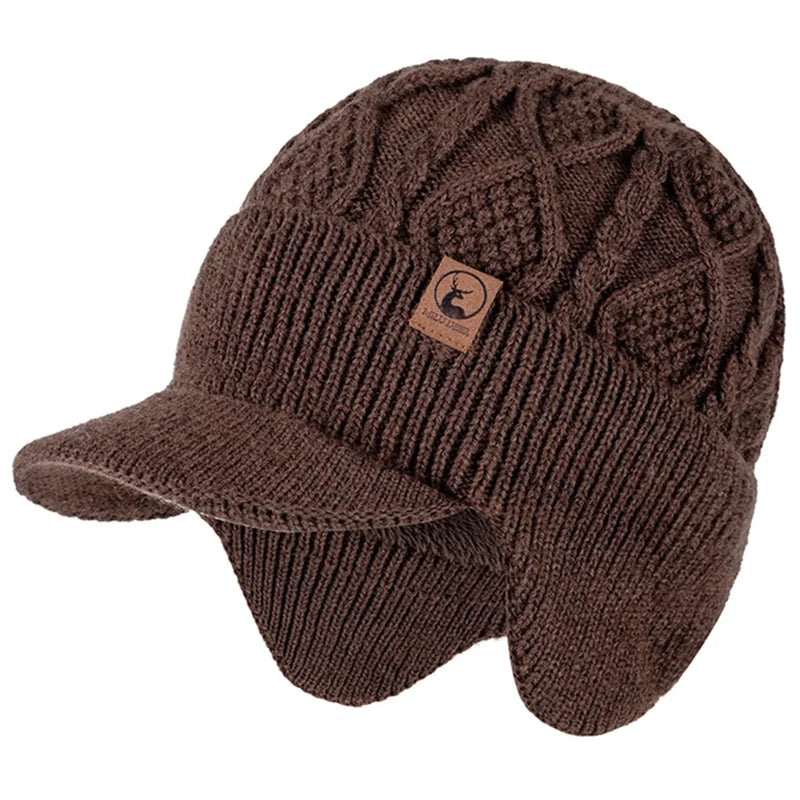 New Unisex Winter Hat Plush Fur Lined Warm Earflap Cap