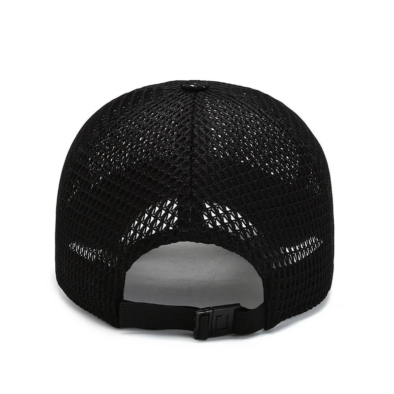 Men's Mesh Baseball Cap Breathable Summer Caps Dad Hat Outdoor Fishing Hats