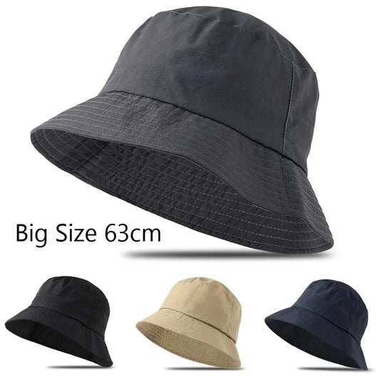 Sun Hat Men Women's Sunscreen Mountaineering Big Head Circumference Summer Bucket Hat