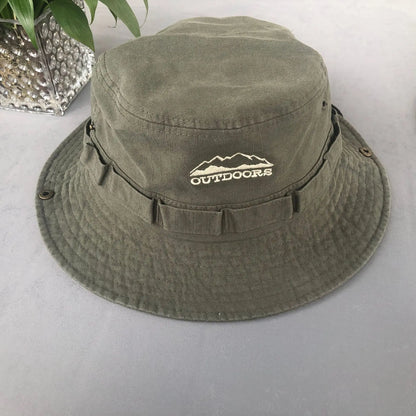 Cotton Stone-Washed Bucket Caps Safari Hats