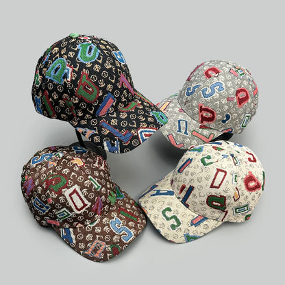 Hardtop Retro Irregular Letters Baseball Hats