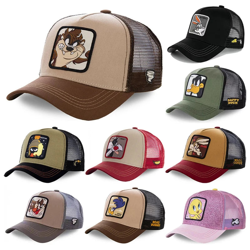 Cute Anime Pattern Baseball Cap Embroidered Baseball Hat Adjustable Hip Hop Outdoor Sun Protection Hat Gifts