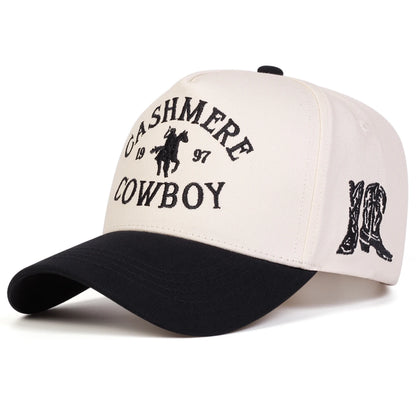 Unisex COWBOY Letter Embroidery Baseball Caps Adjustable Casual Hats Sunscreen Hat Sports Cap