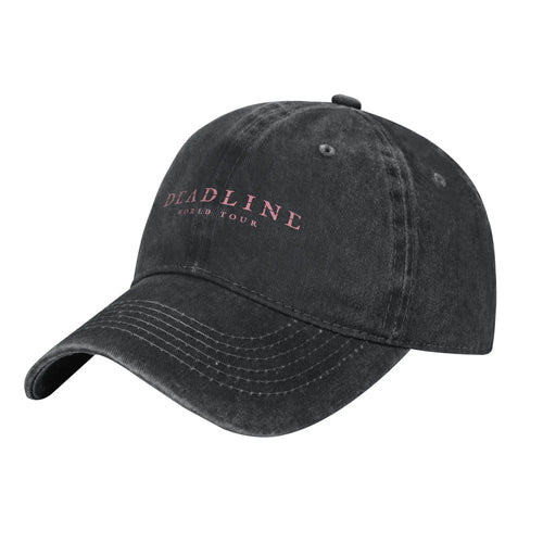Deadline World Tour Baseball Caps Vintage Distressed Denim Blinks Kpop Headwear