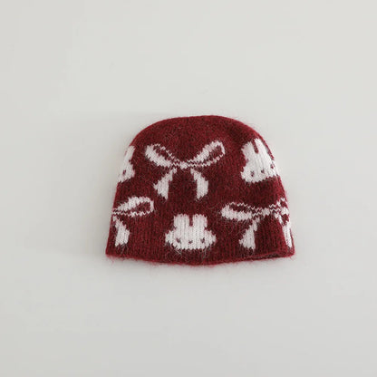 Jacquard Knitted Beanies Hats Kids Boys Girls Winter Warm Hat