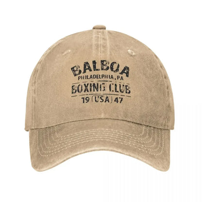 Vintage Balboa Boxing Club Movie Philly Baseball Cap Men Women Distressed Denim