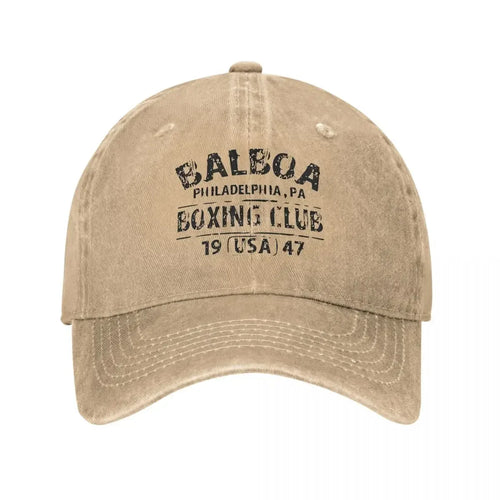 Vintage Balboa Boxing Club Movie Philly Baseball Cap Men Women Distressed Denim