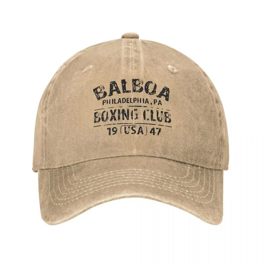 Vintage Balboa Boxing Club Movie Philly Baseball Cap Men Women Distressed Denim