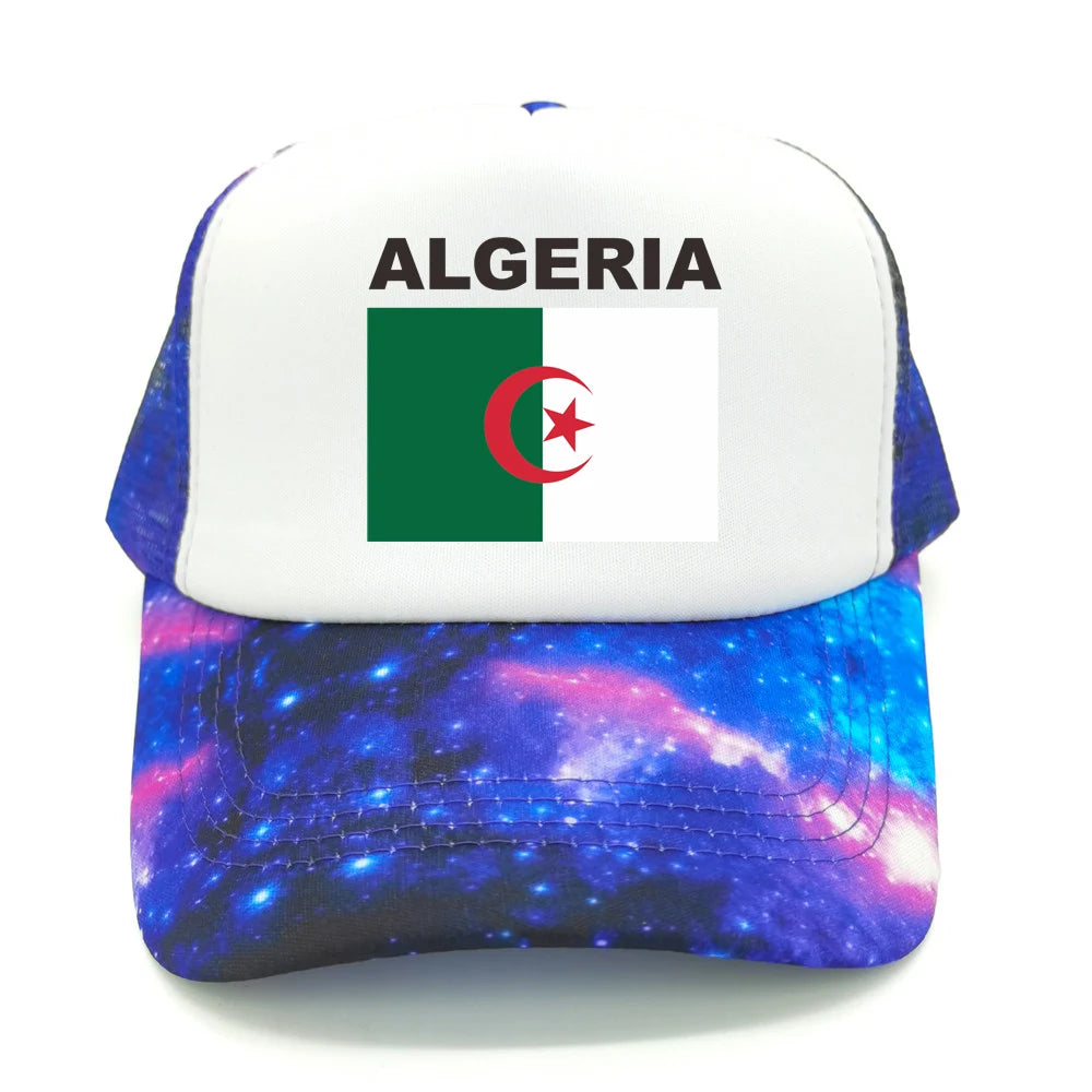 Cool Algeria Trucker Cap Men Algeria Flag Hat Baseball Cap