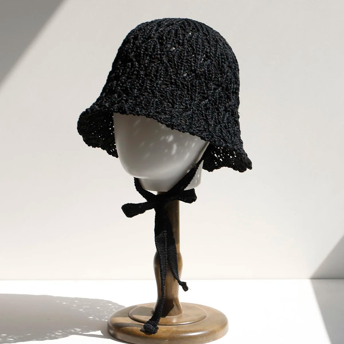 Women Bucket Hat Summer Hollow Out Thin Breathable Sun Hat