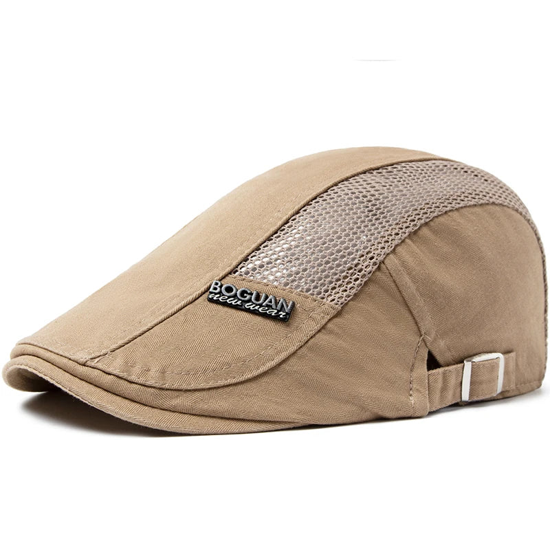 Mesh Cap Beret For Men Fashion Letter Label Berets Summer Cotton
