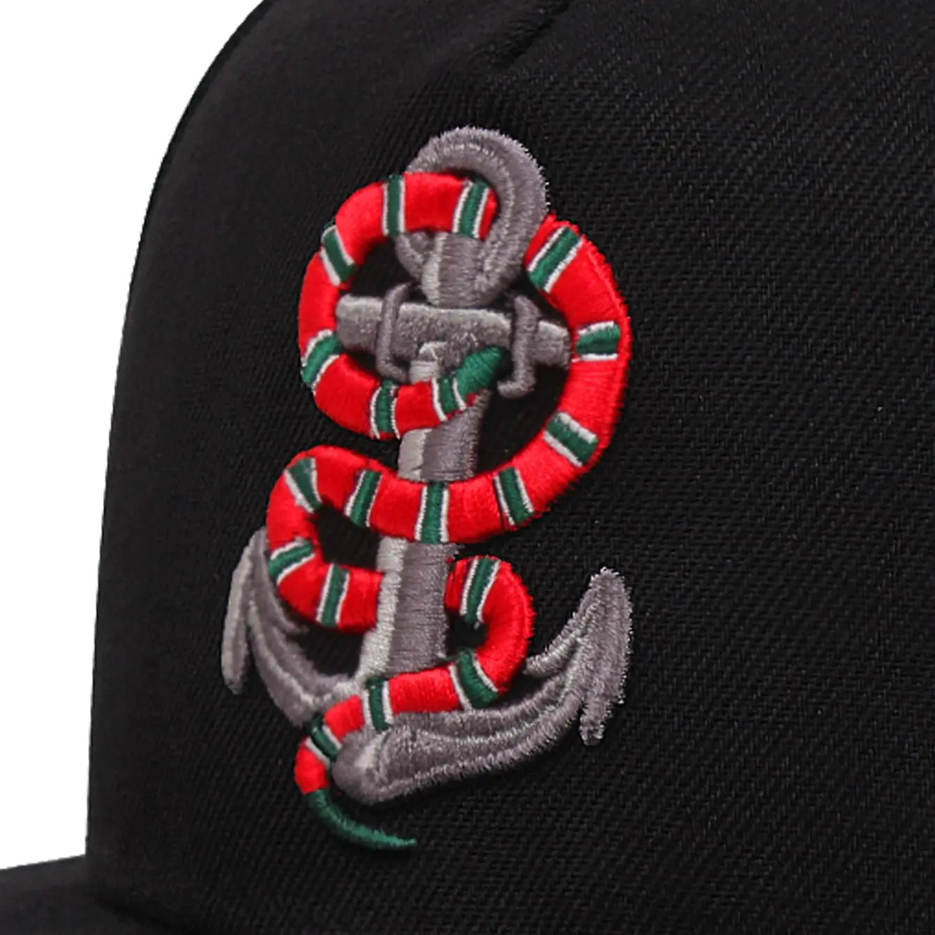 Anchor Snake Embroidery Baseball Cap Summer Outdoor Sun Hat Hip Hop