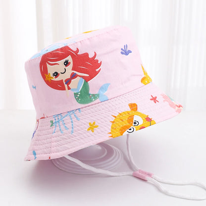 Children Panama Hat Spring Summer Baby Fisherman Hat For Boys Girls Bucket Hats