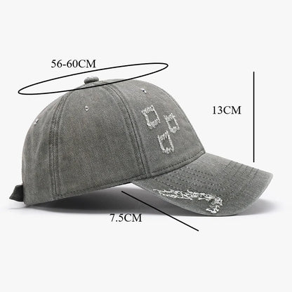 New Arrival Washed Ripped Solid Baseball Cap