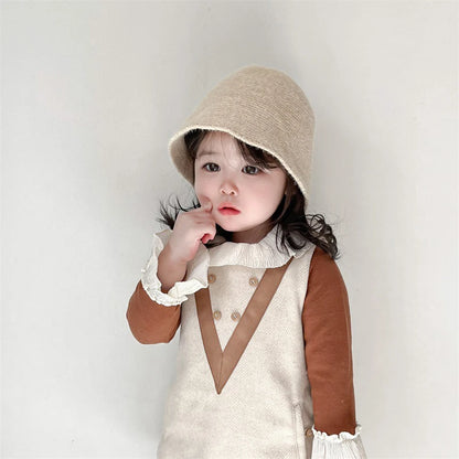 Fashion Solid Color Baby Bucket Hat