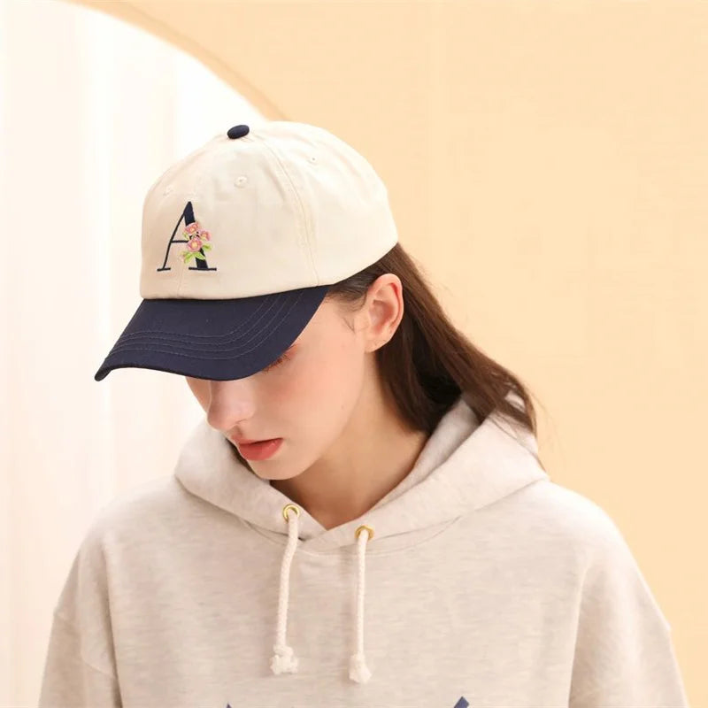 All Love Deserved Floral Embroidery Summer Cap Adjustable Leather Strap