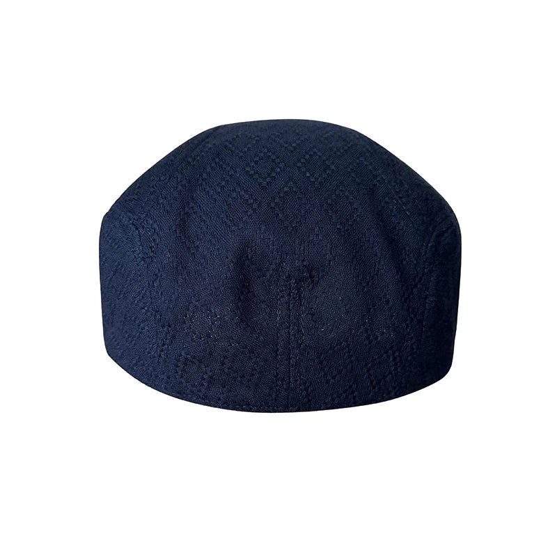 Blue New Flat Cap Linen Men Ivy Newsboy Hats Beret