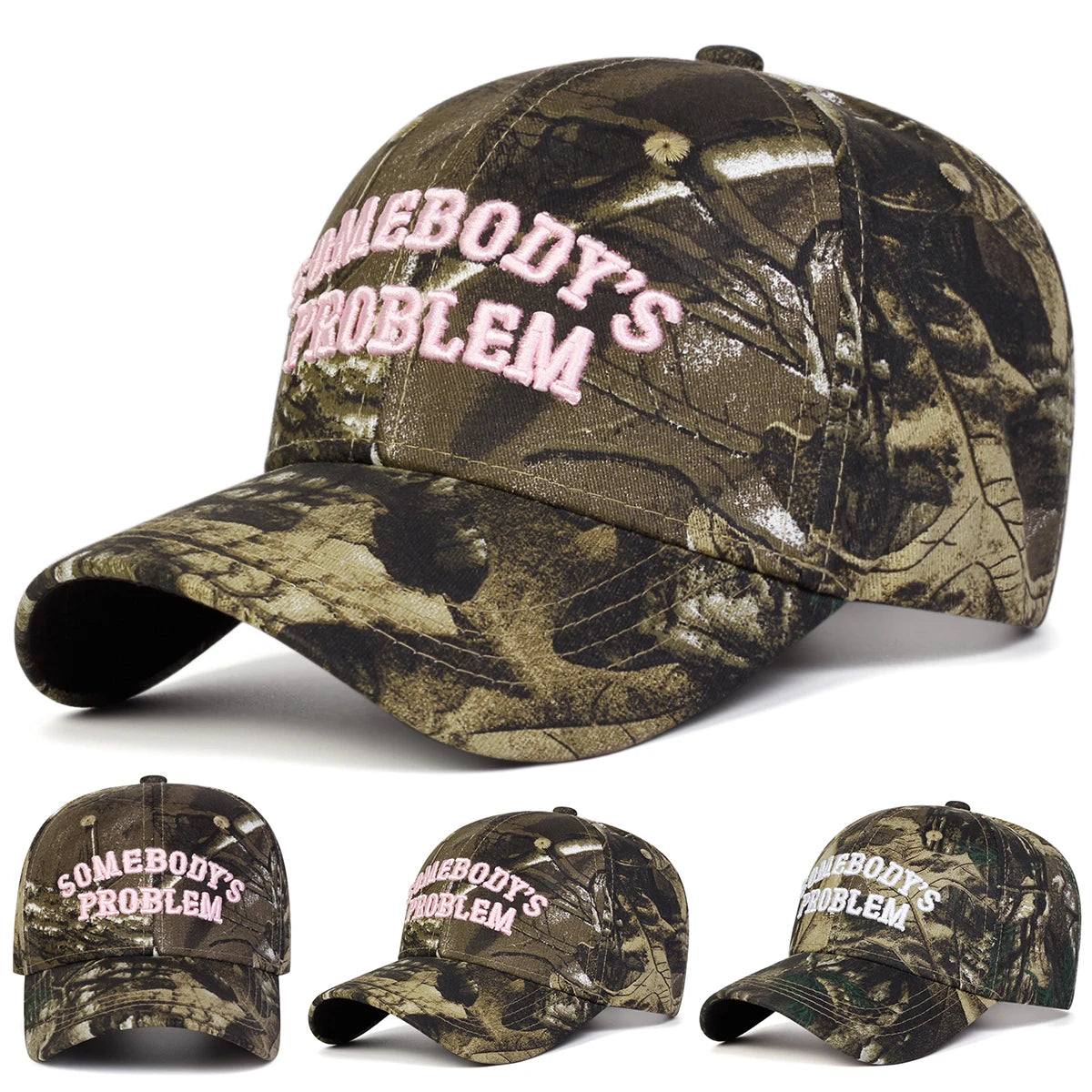 Unisex Somebody's Problem Embroidery Baseball Caps Spring Autumn