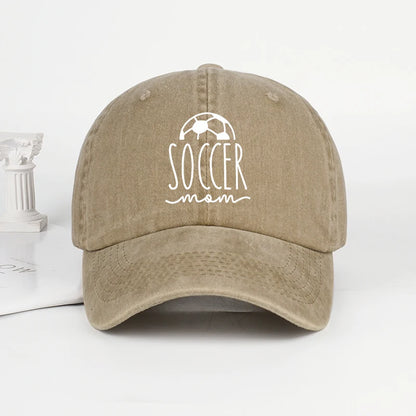 Soccer Mom Print Washed Baseball Cap For Moms