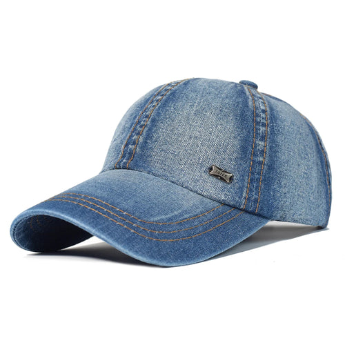 Vintage Washed Cotton Baseball Cap Men Women Denim Dad Hat