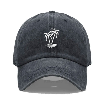 Coconut Tree Embroidery Baseball Cap