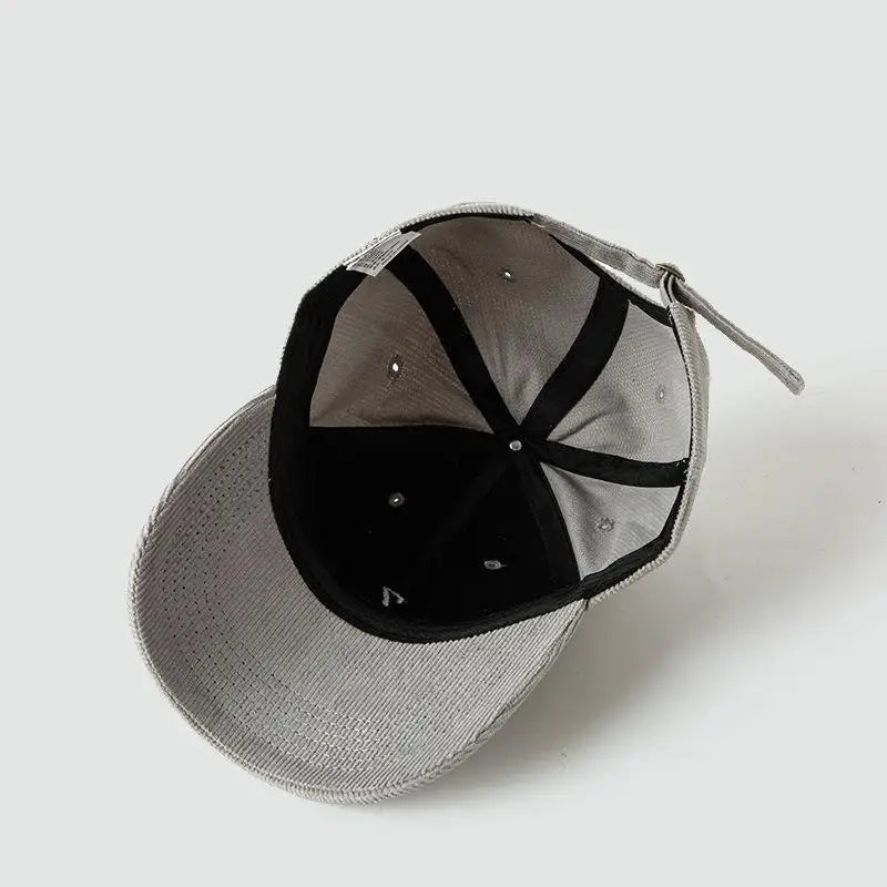 Winter 60-65cm Large Size Corduroy Baseball Cap For Men Women