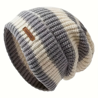Korean Fashion Striped Knitted Hat Trend Lightweight Hat