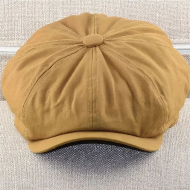 Plus Size Men's Newsboy Flat Cap 100% Cotton