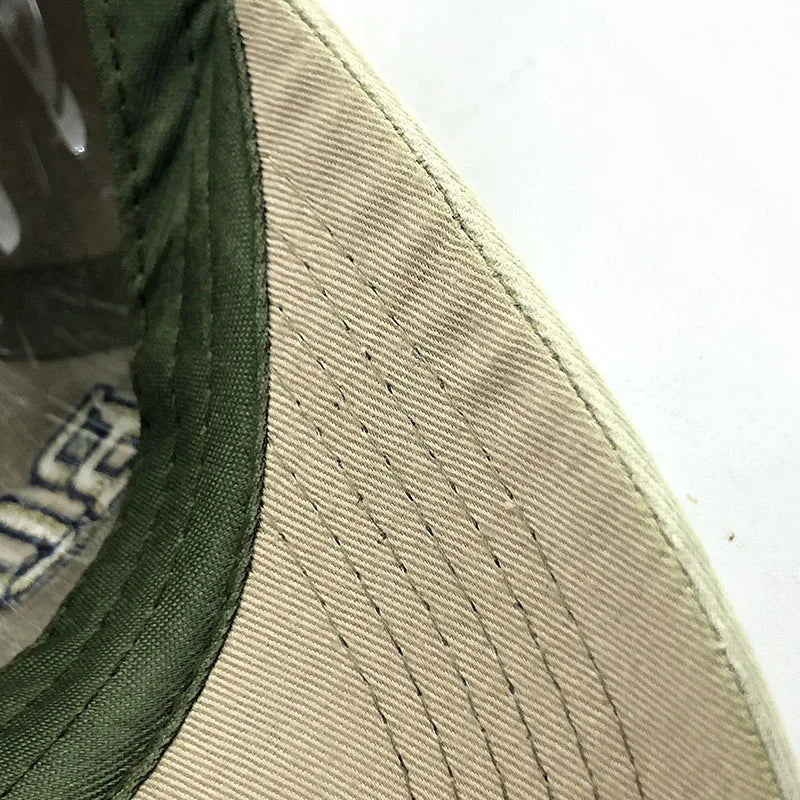 Summer New Pure Cotton Distressed Washed Baseball Cap Highway Embroidered Duckbill Cap Sunshade Hat