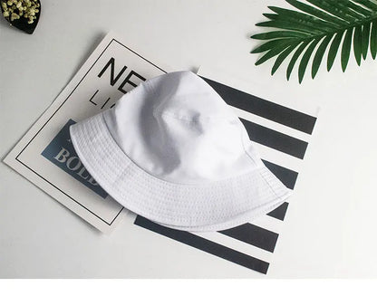 Solid Color Fisherman Hat Korean Trendy Hip Hop Bucket Hat Summer Flat Top Sun Cap Casual Outdoor