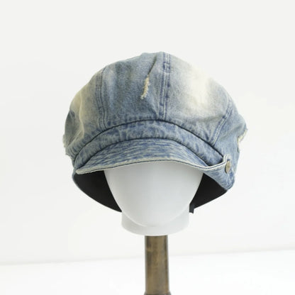 Women's Denim Cotton Baker Boy Hat