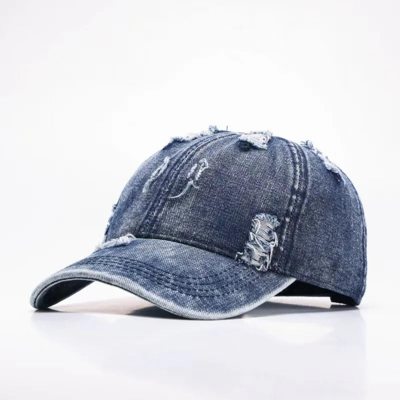 Japanese-Style Vintage Washed-Distressed Baseball Cap