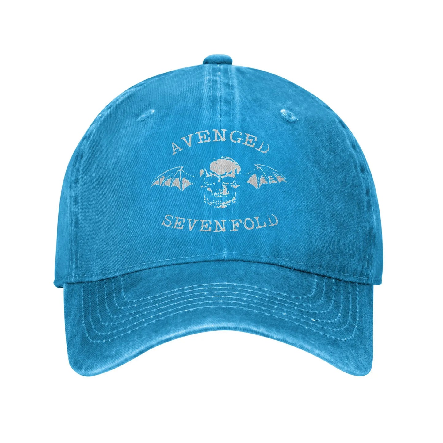 Unisex Vintage Avenged Sevenfold Printed Hats Vintage Distressed Denim