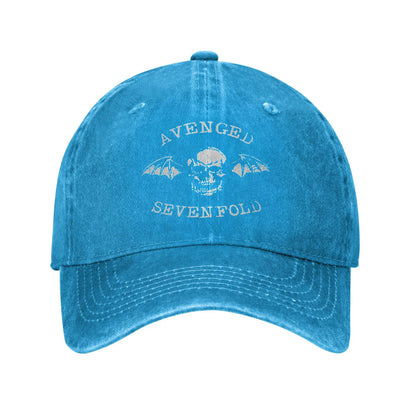 Unisex Vintage Avenged Sevenfold Printed Hats Vintage Distressed Denim