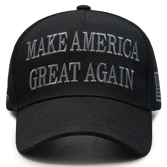 1Pc Black Hat Never Surrender Maga Hat Us Embroidered Baseball Hat Black