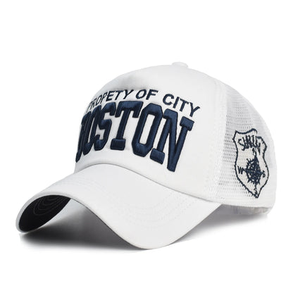 Summer Men Mesh Baseball Cap Outdoor Sport Letter Snapback Hat