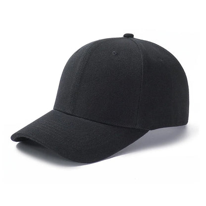 Adjustable Polyester Baseball Cap Unisex Solid Color Dad Hat