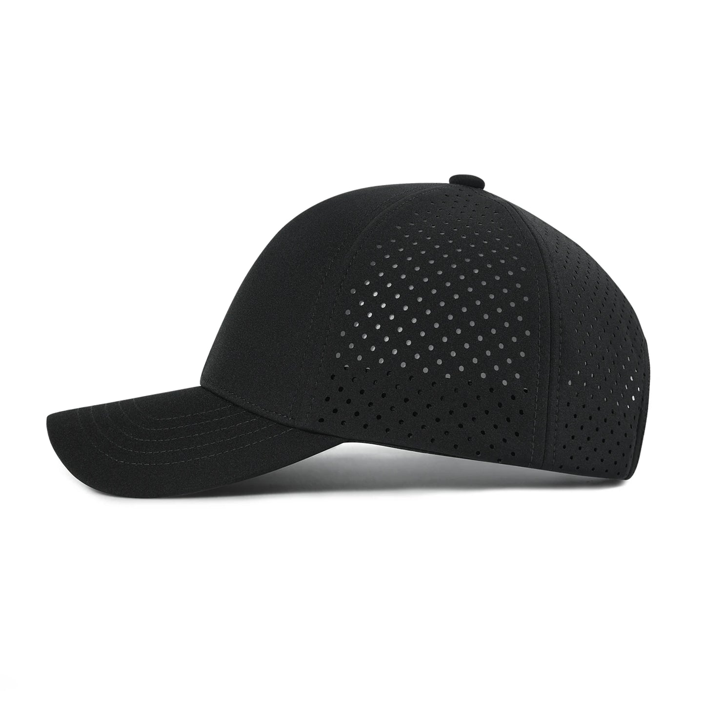 Men Quick Dry Baseball Cap Laser Cut Mesh Ball Curved Brim Snapback Hat