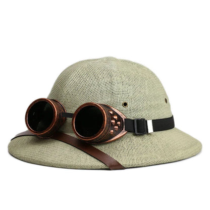 Summer Helmet Straw Hat Outdoor Men's And Women's Travel Personalized Hat