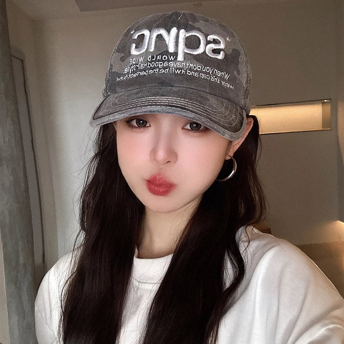 Unisex American Style Cao Letter Embroidery Baseball Hats