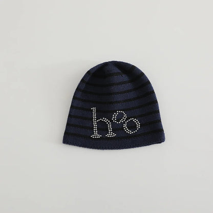 Fashion Striped Baby Beanies Hat Autumn Winter