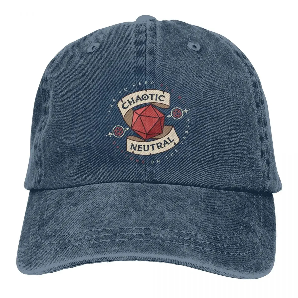 Chaotic Neutral Alignment Kinda Care Kinda Dont Baseball Caps